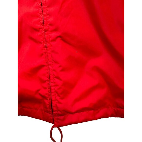 Vintage Eddie Bauer Mens Nylon Windbreaker Jacket Medium Red Hooded - Picture 4 of 9